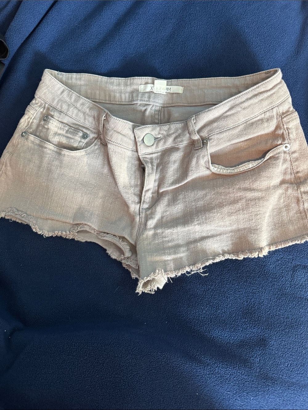 Juniors light gray Denim Cutoff short Shorts